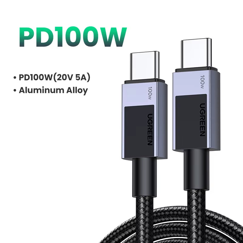 100W USB Type C to USB C Cable for Iphone 17 16 Macbook Ipad Samsung Poco PD Fast Charging Charger Cord 5A E-Marker Chip